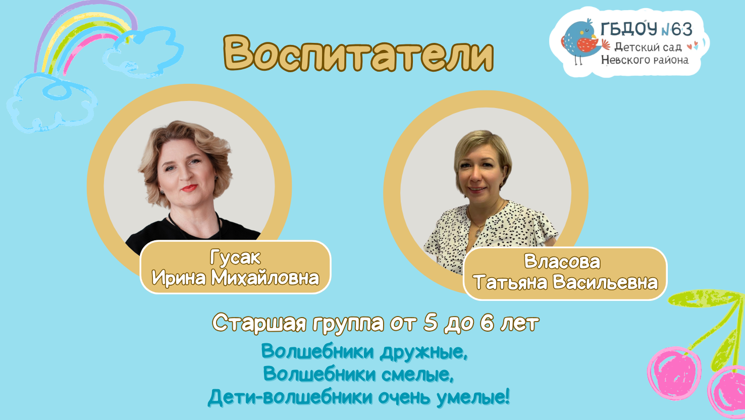 Визитки воспитателей на сайт